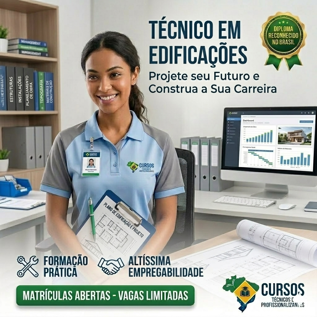 Curso Técnico de Edificações Online🔥 | MEC